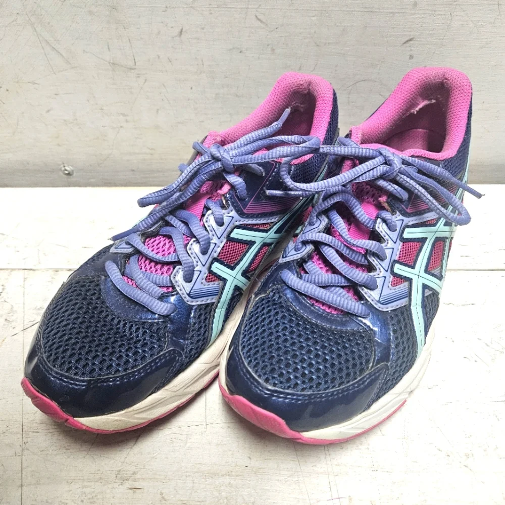 Asics T5F9N Gel Contend 3 running athletic shoes sneakers ~ womens 6.5 blue/pink